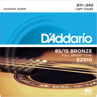 达达里奥(D'Addario)EZ910 美国原装进口民谣吉他弦套弦琴弦 EZ910(11-52黄铜)