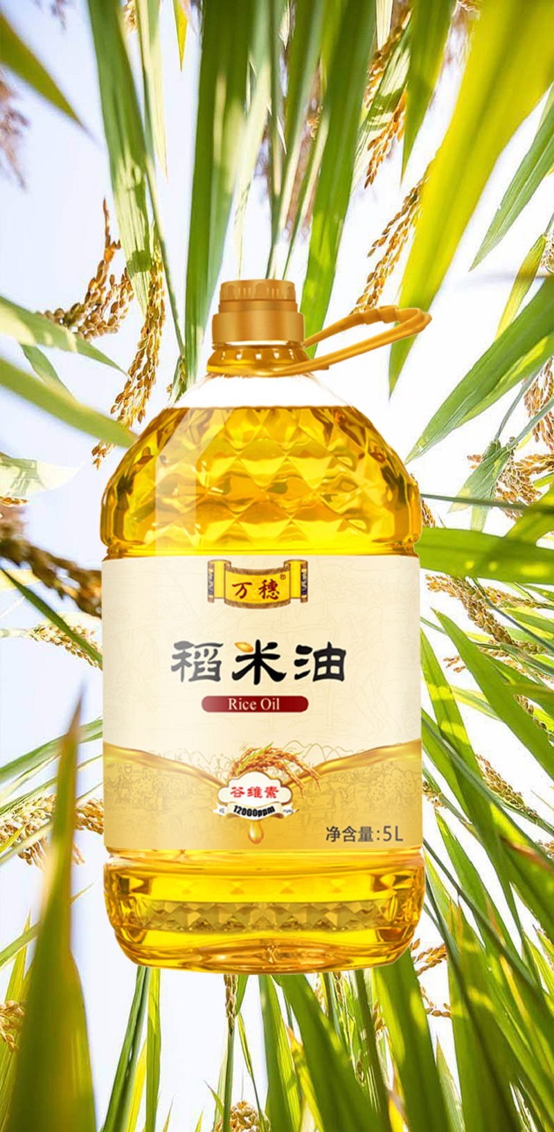 万穗稻米油5L桶装食用油高清大图