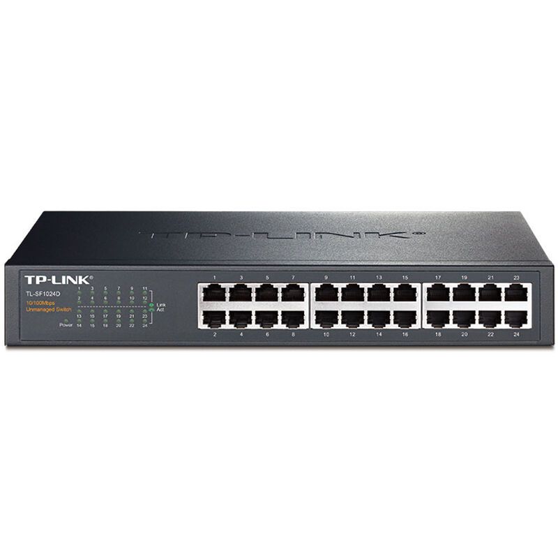 TP－LINK TL-SF1024D 桌面百兆交换机 24口 黑色 单位:台(JL)