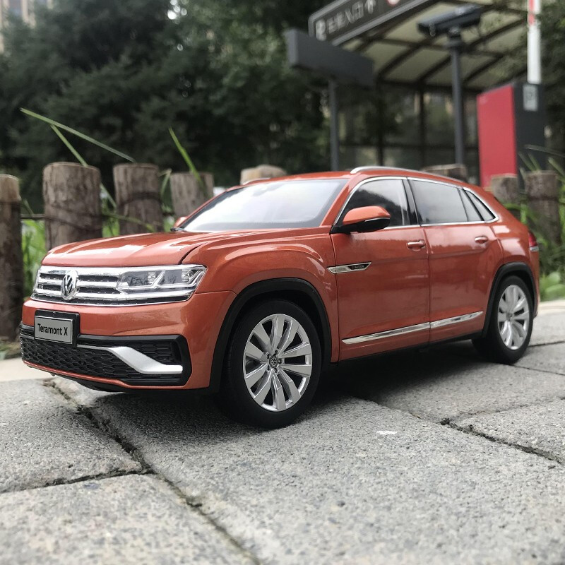 原厂 1:18 大众途昂越野车SUV 7座 汽车模型车模 合金车模 收藏送礼 途昂X模型 途昂X橘色