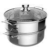 美的蒸锅zg28z03不锈钢二层家用蒸锅28cm