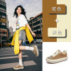 真皮做旧小白鞋女2025春季新款厚底板鞋休闲百搭星星女鞋复古单鞋