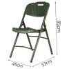 易企采 作战折叠椅吹塑军绿色便携式野营餐桌作业桌椅户外指挥桌电脑椅培训折叠椅户外活动宣传椅