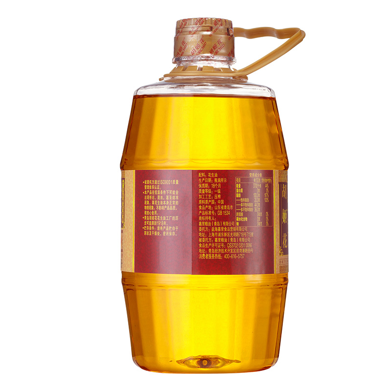 胡姬花 古法小榨花生油 900ml 物理压榨植物花生食用油 (新老包装更替中 发新包装新日期)高清大图