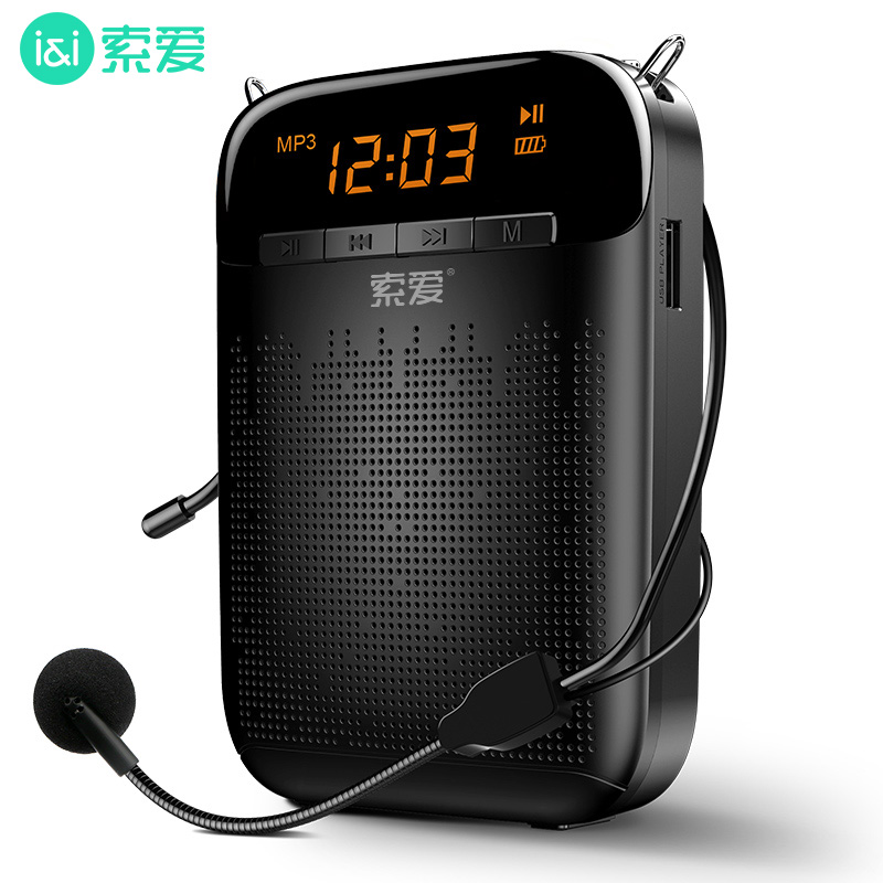 索爱S388插卡音响扩音器-黑色