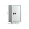 臻远 ZYJJ-80032 单门保密柜 电子锁 灰白色 长550*宽420*高960mm 单位:1台