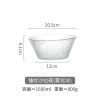 锤纹沙拉碗-透明 摩登主妇大号透明玻璃碗沙拉碗家用燕麦大碗水果盘创意北欧风餐具
