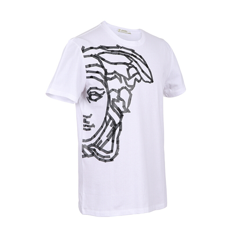 VERSACE COLLECTION 范思哲男士半面美杜莎头像短袖T恤 V800683 VJ00503 V1001