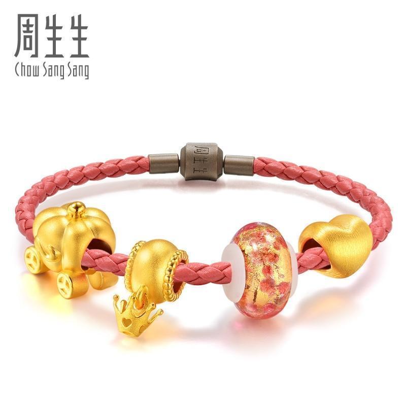 周生生chowsangsang足金黄金手链串珠muranoglass86034b定价视频