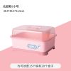 装碗筷收纳箱沥水带盖家用厨房小碗柜餐具收纳盒碗碟收纳架置碗架 提盖款小号粉色(配置整体接水盘)