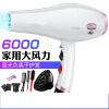 时光旧巷发廊专用吹风机大功率3000w理发店6000w家用蓝光大风量吹头发 2.2米线家用6000大风力白色卷后买一送九