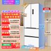 [官方正品]华凌冰箱 美的出品 60cm超薄零嵌入 法式多门一级能效节能省电全空间净味家用风冷冰箱HR-419WUFPZ