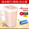 自动套袋垃圾桶阿斯卡利(ASCARI)打包换袋只智能感应家用学生宿舍寝室厕所厨余带盖 大号[卡其带盖]送20个袋
