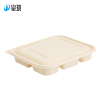 鋆珑 一次性餐盒带盖5格 5G 个