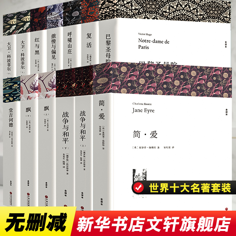 世界十大名著套装 (英)狄更斯 著 宋兆霖 译等 文学 文轩网