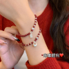 s925纯银福牌朱砂银坨手串女款高级感轻奢手链秋冬新年配饰潮