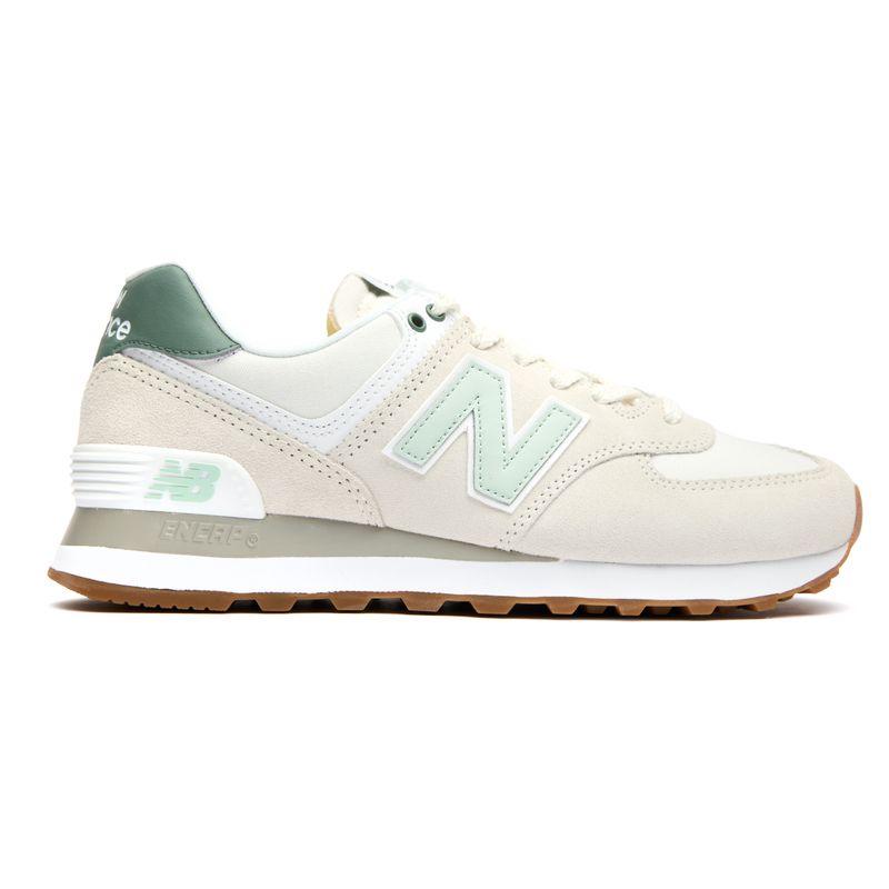 新百伦(New Balance)女士运动休闲跑鞋舒适缓震皮质拼接 Lace-up