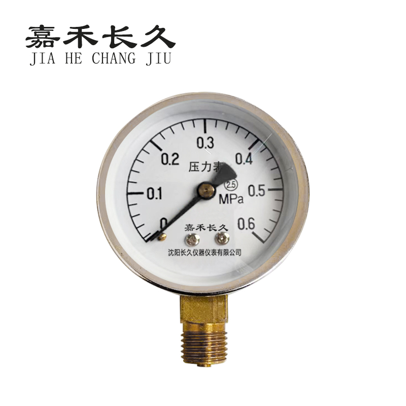 嘉禾长久+压力表检测定制型+Y40+块 0-0.6Mpa