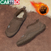 [线下专柜同款]卡帝乐鳄鱼(CARTELO)新款冬季百搭加绒一脚蹬男鞋棉鞋休闲鞋板鞋