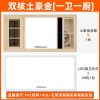 浴霸灯集成吊顶浴室卫生间浴霸排气扇照明一体风暖机取暖器|[一卫一厨]1台土豪金+48瓦长灯 琴键开关