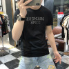 体桖字母潮ins短袖T恤丝光棉男士衣服帅气白色体恤衫休闲男装