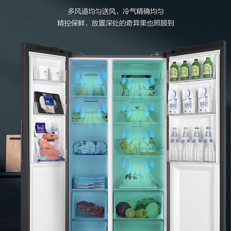 海尔(Haier)538升对开门嵌入冰箱 一级双变频节能 精控多路送风 智+魔方视窗 BCD-538WGHSSEDB9高清大图