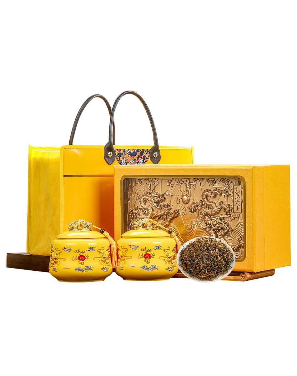 源御露金骏眉红茶黄芽密香型茶叶陶瓷礼盒装礼用佳选400克