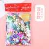 金葱粉手工制作材料 儿童DIY绘画 炫彩金粉闪光粉亮粉闪粉亮片 袋装亮片混合款-送胶+刷子
