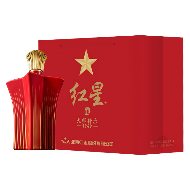 红星白酒大师传承1949清香型52度500ml500ml*6 整箱装