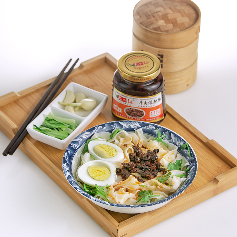 [中华特色]河北供销馆 天下红 牛肉爆辣酱180g 拌饭拌面辣椒酱火锅蘸酱 邯郸鸡泽特产