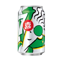 百事可乐 7喜 冰爽柠檬汽水 碳酸饮料 330ml*24(整箱)(新老包装、纸箱/塑包随机发货)