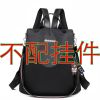 2020新款牛津布帆布双肩包女韩版潮流时尚防盗大容量书包女士包包 黑色-单包