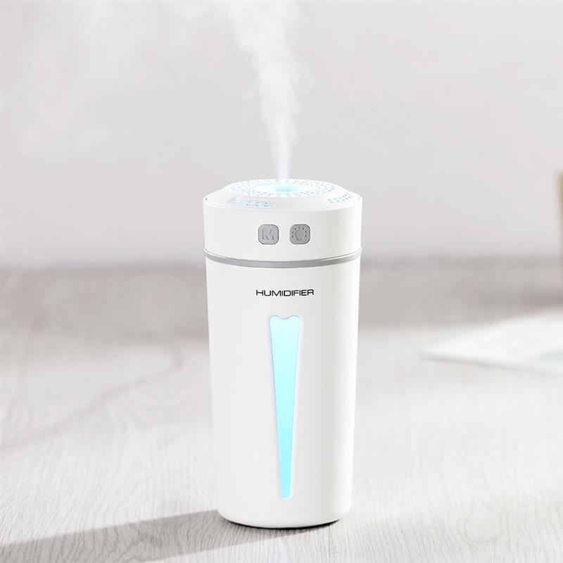 新款加湿器家用卧室迷你充电式香薰家用桌面办公车载空气加湿净化|黄色 充电款[赠USB风扇和LED灯]