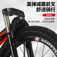 新款山地自行车变速减震双碟刹中小学生儿童单车182022寸 标准款-单速++后座架+车筐粉色 新款20寸适合身高125-145cm