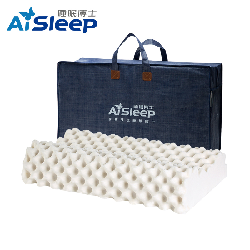 睡眠博士(AiSleep)枕芯 泰式乳胶颗粒按摩 护颈枕 颈椎保健枕头 60*35*10/12cm