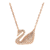 施华洛世奇(SWAROVSKI)经典玫瑰金色天鹅水晶项链女士人造水晶送恋人5121597