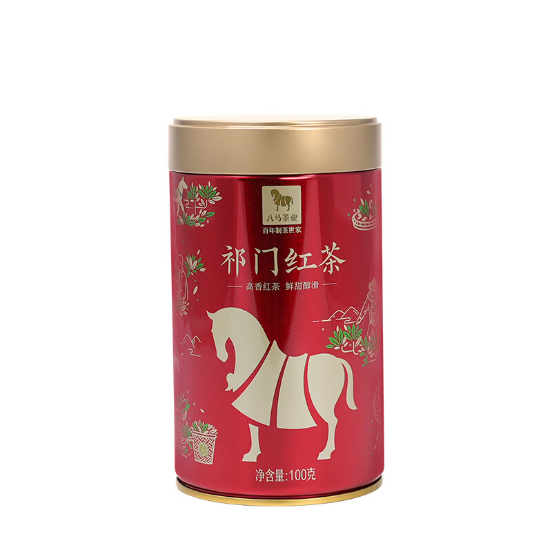 八马茶业 品韵祁门红茶罐装D0232 100g*1罐