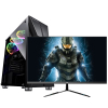 铭能 i9级八核E5 2660/GTX1050Ti 4G独显/16G内存/256G固态+500G机械盘 台式机 DIY组装机台式电脑 家用办公组装电脑台式游戏电脑主机+21.5英寸