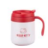 Hello Kitty办公室咖啡杯女316不锈钢保温水杯家用防摔马克杯带盖 白色350ML(耐摔防漏长效保温)