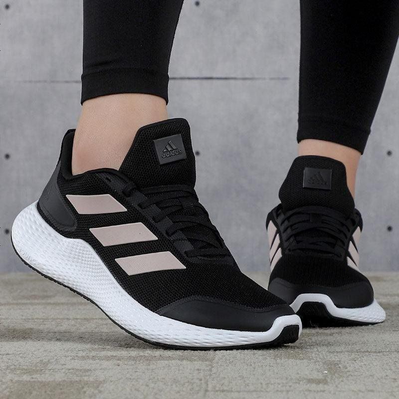 adidas阿迪达斯轻便跑步鞋女2020新款运动鞋休闲网面鞋子fw7466视频