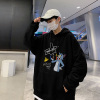 梵克公牛卡通印花卫衣男连帽ins超火网红潮牌潮流cec慵懒风les帅t宽松上衣