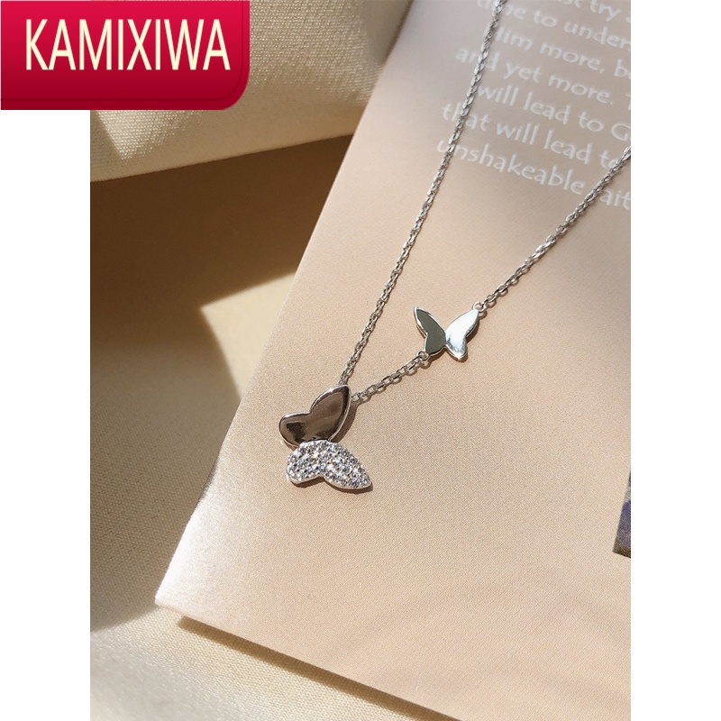 KAMIXIWAS蝴蝶项链女锁骨链小众设计ins风气质轻奢简约饰品高级感