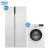 [冰洗套餐]倍科(beko)冰箱EUG91640IW变频风冷无霜+倍科滚筒洗衣机EWCV8632BI