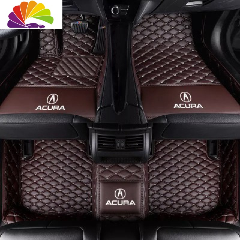 舒适主义19款专用于广汽讴歌CDX脚垫TLX-L MDX RDX ZDX ILX全包围汽车脚垫 单层咖色+LOGO