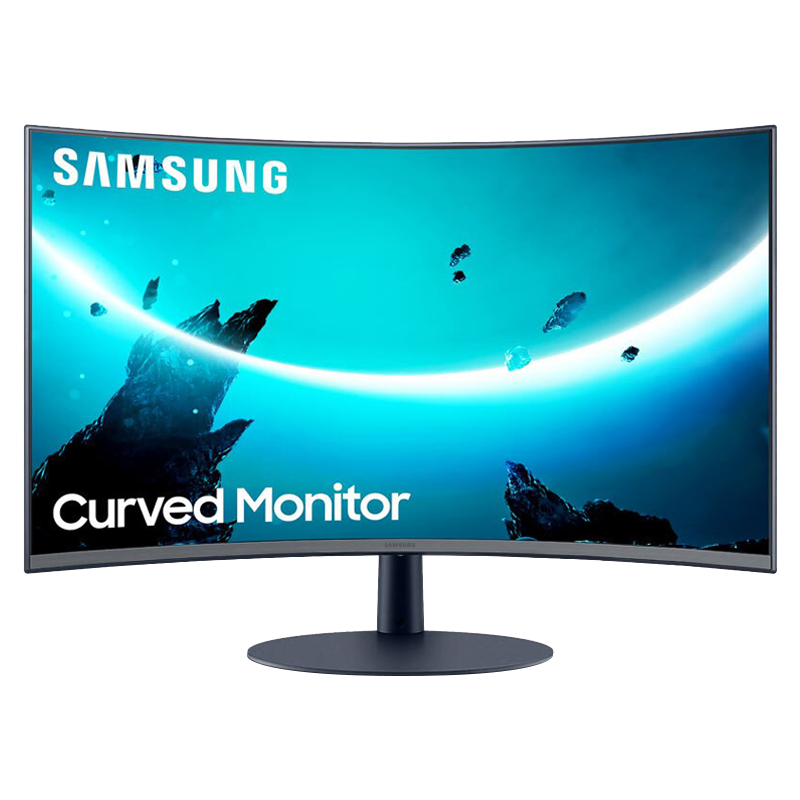三星samsung24英寸1000r超曲面显示器75hz刷新率爱眼低蓝光防撕裂电脑