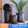 [补贴10%]新款加厚树脂兰花专用盆仿紫砂加深简约大号君子兰仿陶瓷塑料花盆