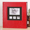 皮质相册6寸600张过塑可放相册本纪念册大容量插页式家庭影集 三维工匠 [皮革]-石头纹粉红-600张