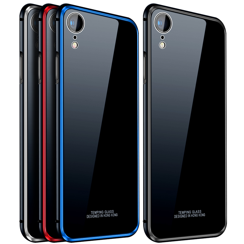 圣幻 iPhone XSMax手机壳XR金属苹果X保护套高档玻璃XR全包防摔iPhone6s/7/8plus手机壳保护套高清大图
