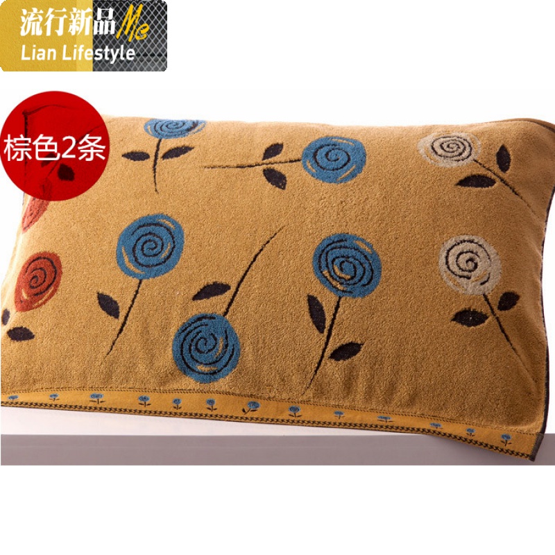 枕巾玫瑰话语情侣枕巾 家用成人单人枕 三维工匠