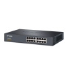 普联(TP-LINK)16口百兆铁壳桌面非网管交换机SF1016D分线器监控可上机柜架网吧防雷 1个装